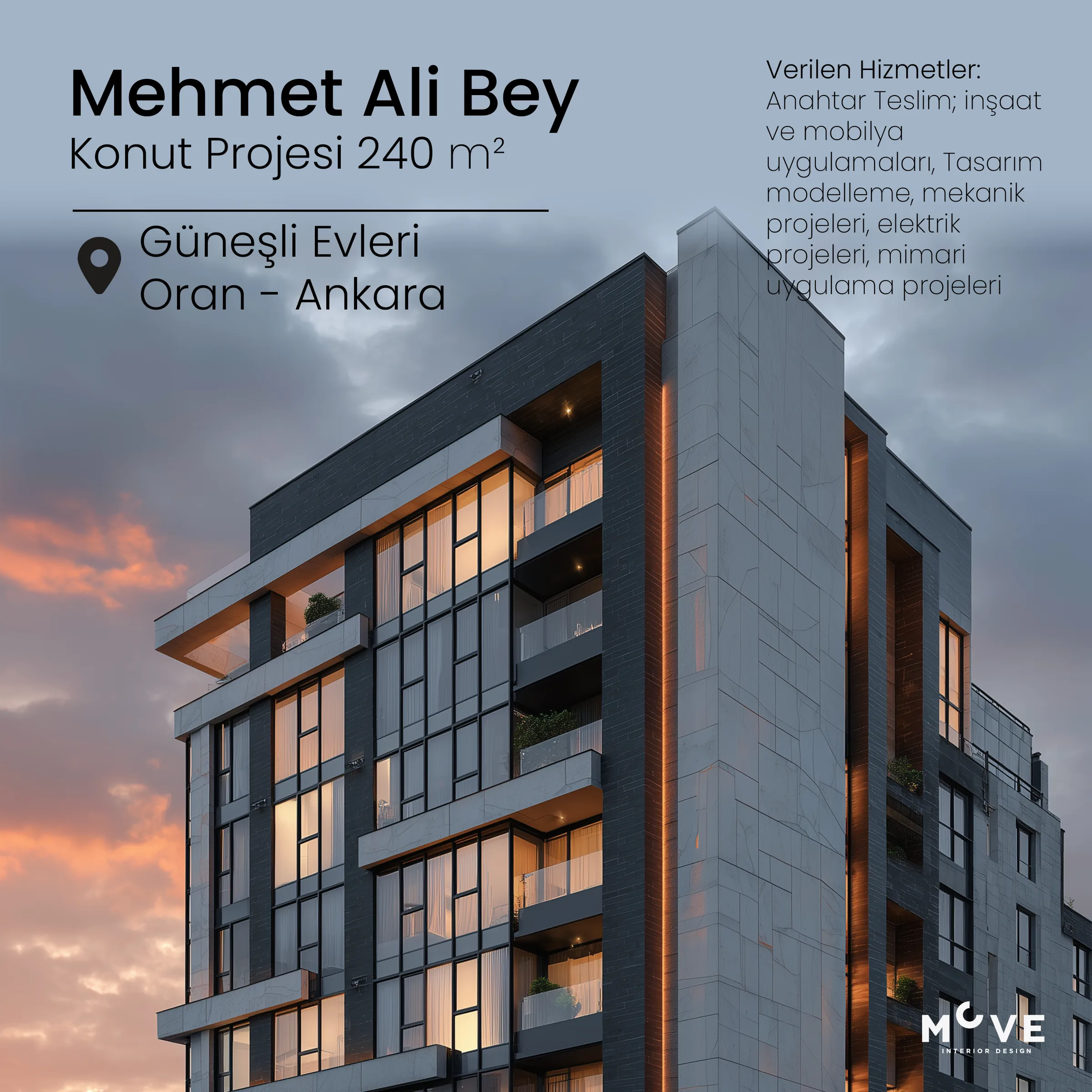 Mehmet Ali Bey | Güneş Evleri Konut Projesi İç Mimari Tasarımı