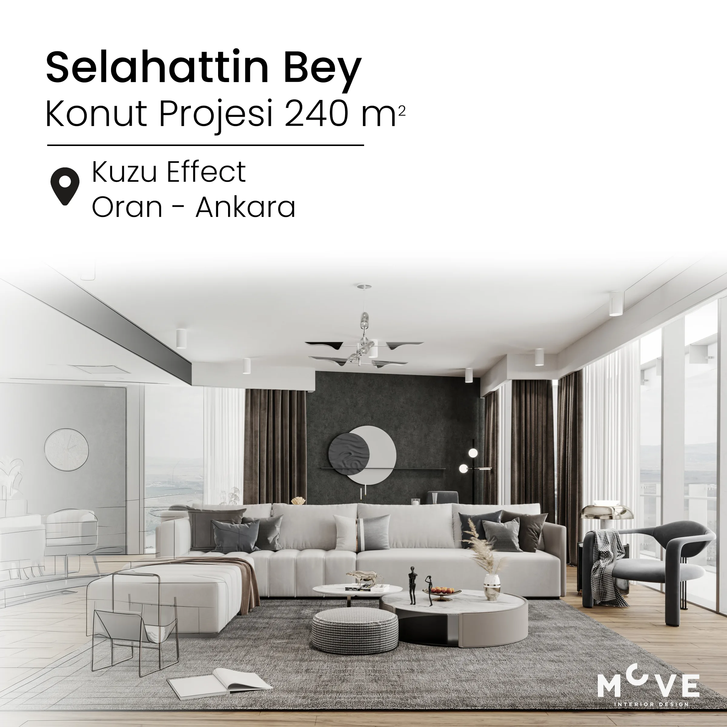 Selahattin Bey | Kuzu Effect - Anahtar Teslim Konut İç Tasarım Projesi